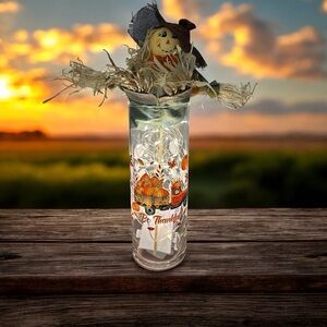 Scarecrow Light Up Lamp! Handcrafted item!